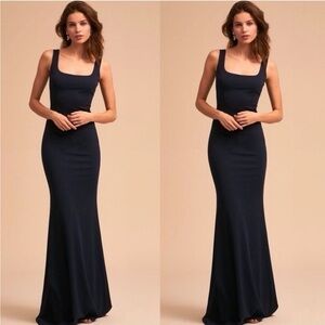 Katie May Blue/Green Square-Neck Maxi Dress